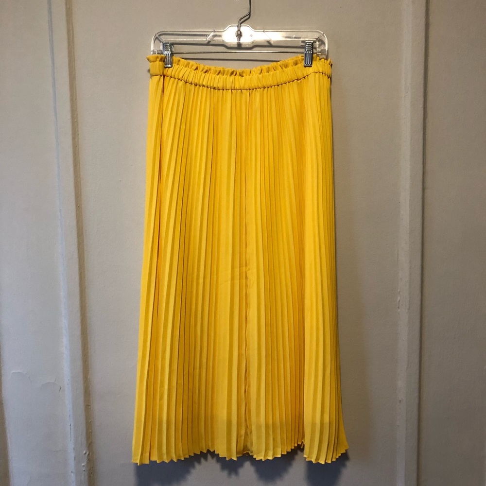 Yellow J.Crew Midi Skirt